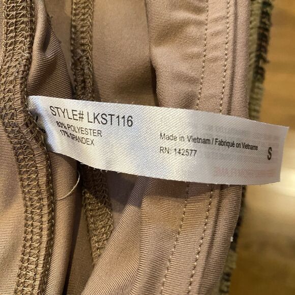 La Kottee Short Womens Small Taupe Biker Athletic Style LKST116 - Picture 7 of 8